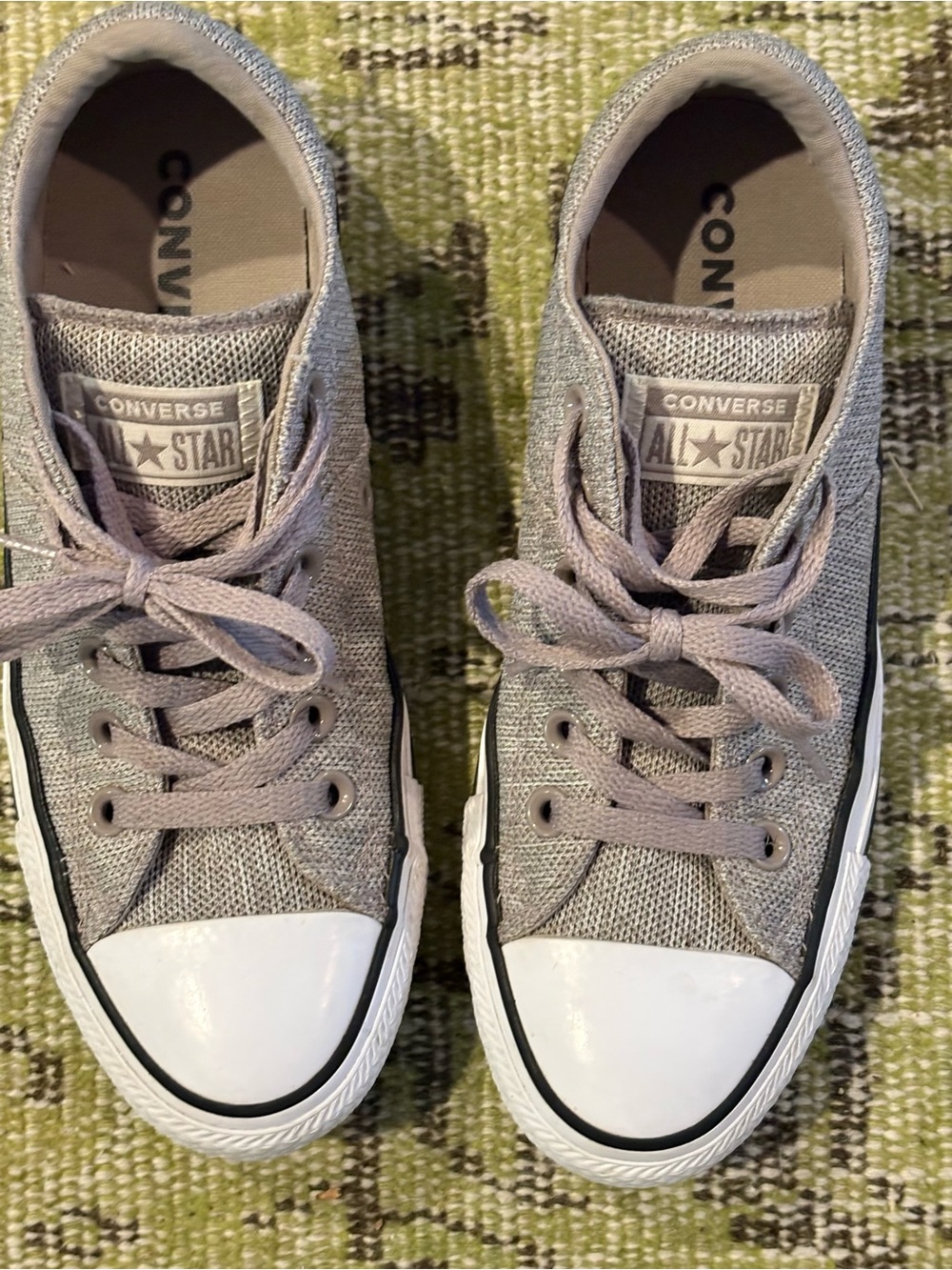 Converse Unisex Light Gray Low Top Sneakers